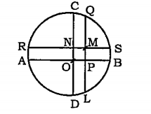In the given figure, CD and AB are diametres of circle and AB and CD are perpendicular to each other, LQ and SR are perpendiculars to AB and CD
respectivley. Radius of circle is 5 cm, PB: PA=2:3 and CN: ND= 2:3. Whatis the length(in cm) of SM?   
दी गई आकृति में,CD तथा AB  वृत्त के व्यास हैं तथा AB तथा CD एके दूसरे पर लम्ब है। LQ तथा SR क्रमशः  AB तथा CD पर लम्ब है। वृत्त की त्रिज्या 5 से.मी. है, PB: PA=
2:39 तथा CN: ND=2:3 है। SM की लम्बाई (से.मी. मे) क्या है?