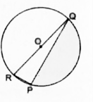 दी गई आकृति में छायांकित भाग का क्षेत्रफल ज्ञात कीजिए, यदि PQ = 24 सेमी, PR = 7 सेमी तथा O वृत्त का केन्द्र है।