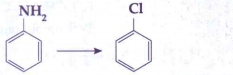 Convert the following Aniline to chlorobenzene