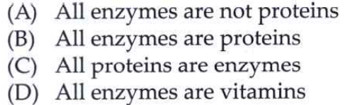 Which one of the following is a true statement about enzyme?