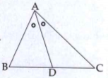 In the adjoining figure, bisector of angleBAC intersects BC at point D. Prove that AB gt BD .