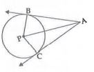 A circle with centre P.Line AB and line AC are tangents from point A at point B and C respectively.Which of the following is/are true?