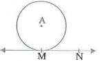 In the adjoining figure, point A is the center of the circle. AN=10 cm. Line NM is tangent at M. MN=5 cm. Find the radius.