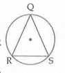 In the adjoining figure, triangle QRS is an equilateral triangle. Prove that arc RS~=arc QS~=arc QR