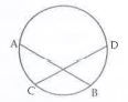 In the adjoining figure, AB~=CD. Prove that arc AC ~=arc BD