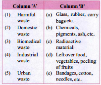 Match the columns: