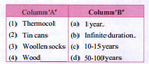 Match the columns: