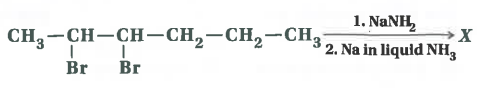 Identify X in the following sequence of reaction-