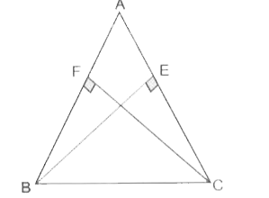 ABC is an isosceles triangle in which altitudes BE and CF are drawn to equal sides AC and AB respectively. Show that these altitudes are equal.