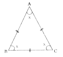 Show tht the angles of an equilateral triangle are 60^(@) each.