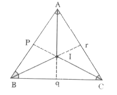 In a triangle, locate a point in its interior of which is equidistant from all the sides of triangle.