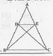 ಚಿತ್ರದಲ್ಲಿ triangleABE ~ = triangleACD , ರಲ್ಲಿ  ಆದರೆ triangleADE ~ triangleABC ಎಂದು ಸಾದಿಸಿ..