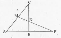 ಚಿತ್ರದಲ್ಲಿ triangleABC ಮತ್ತು triangleAMP  ಗಳು  ಕ್ರಮವಾಗಿ B ಮತ್ತು M ಗಳಲ್ಲಿ  ಲಂಬ  ಕೋನಗಳನ್ನು  ಹೊಂದಿರುವ ಲಂಬಕೋನ  ತ್ರಿಭುಜಗಳು ಆದರೆ,            
(i) triangleABC ~ triangleAMP  
(ii) (CA)/(PA) = (BC)/(MP) ಎಂದು ಸಾದಿಸಿ.
.