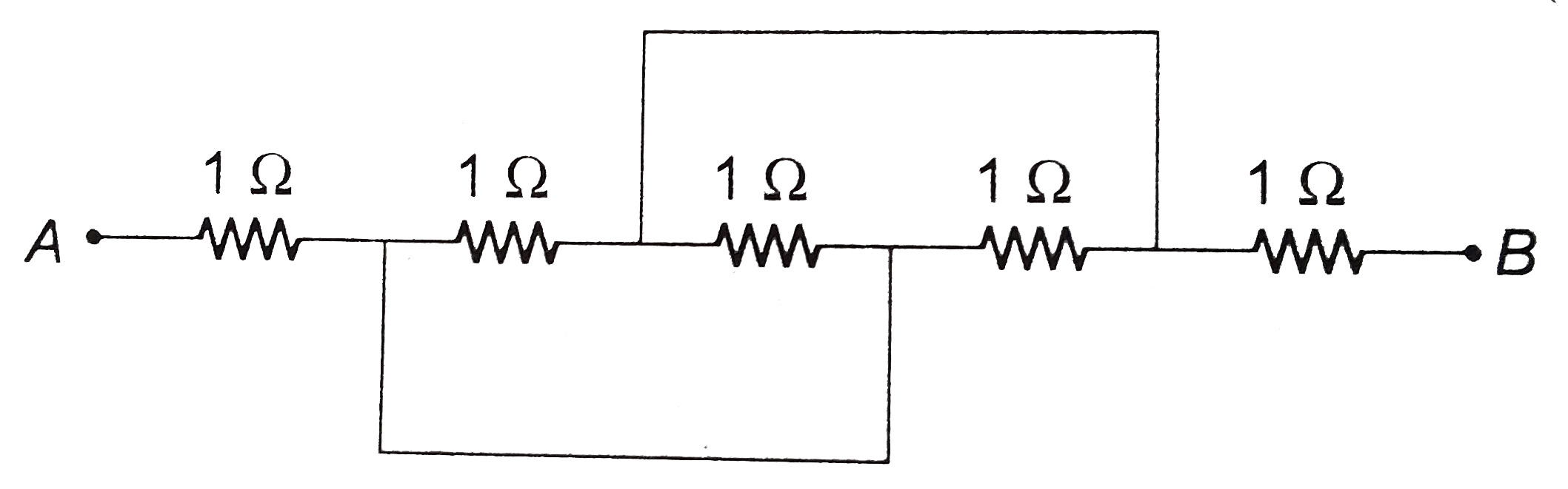 Equivalent resistance between the points A and B (in Omega)   .