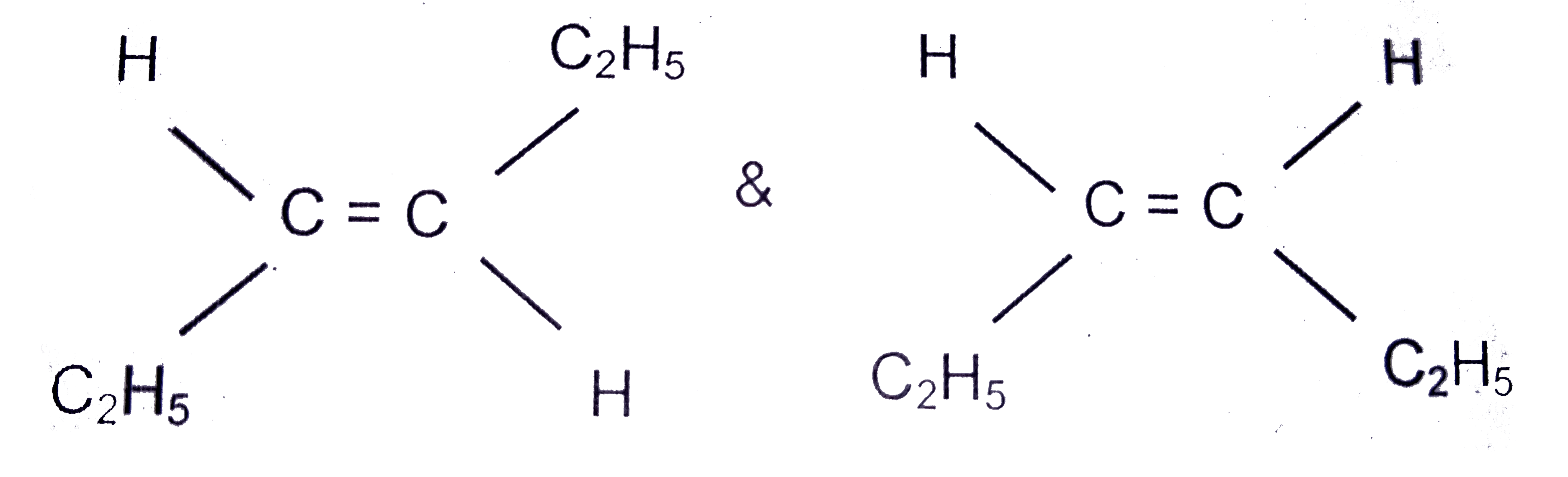 For geometric isomers of 3–hexene :