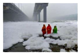 Frothing in Yamuna:    The primary reason behind the formation of the toxic foam is high phosphate content in the wastewater because of detergents used in dyeing industries, dhobi ghats and households .Yamuna's pollution level is so bad that parts of it have been labelled 'dead' as there is no oxygen in it for aquatic life to survive.       Which of the following statements is correct for the water with detergents dissolved in it?