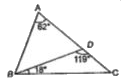 In the figure, ABC is a triangle. Measure of ltABD, (in degrees) is