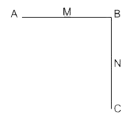 In the give figure AB = BC, M is the mid point of AB and N is the mid point of BC, Show that AM = NC