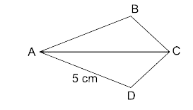 In the given figure , AC bisects angleA and angle C .  If AD = 5 cm find AB