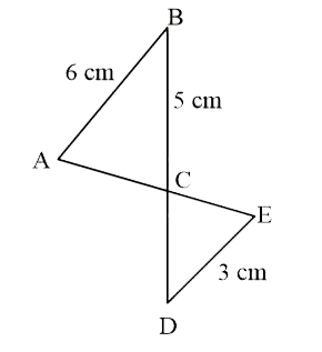 In the given figure, AB || DE. Find the length of CD.