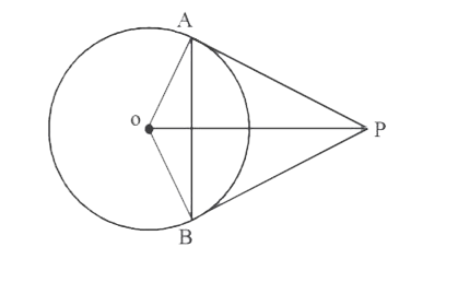 In the given fig. OP is equal to the diameter of the circle with centre O. Prove that ΔABP is an equilateral triangle.