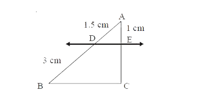 In the figure : DE||BC then the value of EC is :