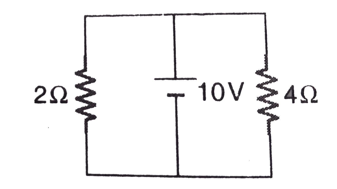 Find the current through 2 Omega and 4 Omega resistance.