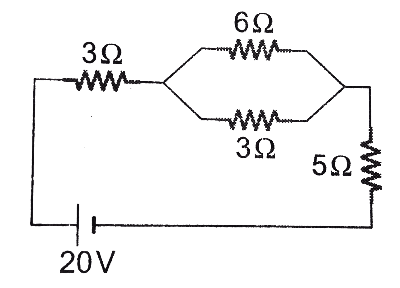 In the circuit shown in figure find the heat developed across each resistance in 2 s.