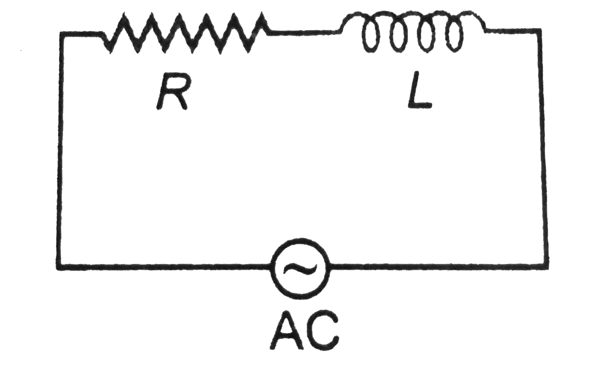 A circuit contains resistance R and an inductance L in series. An alternating voltage V=V0sinomegat is applied across it. The currents in R and L respectively will be   .