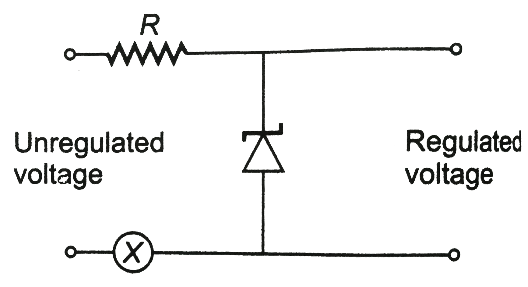 A Zener of power rating 1 W is to be used as a voltage regulator.  If Zener has breakdown of 5 V and it has to regulate voltage which flucated between 3V and 7V , what should be the value of R for the safe operation.