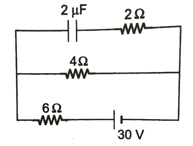 Find the charge stored in the capacitor.