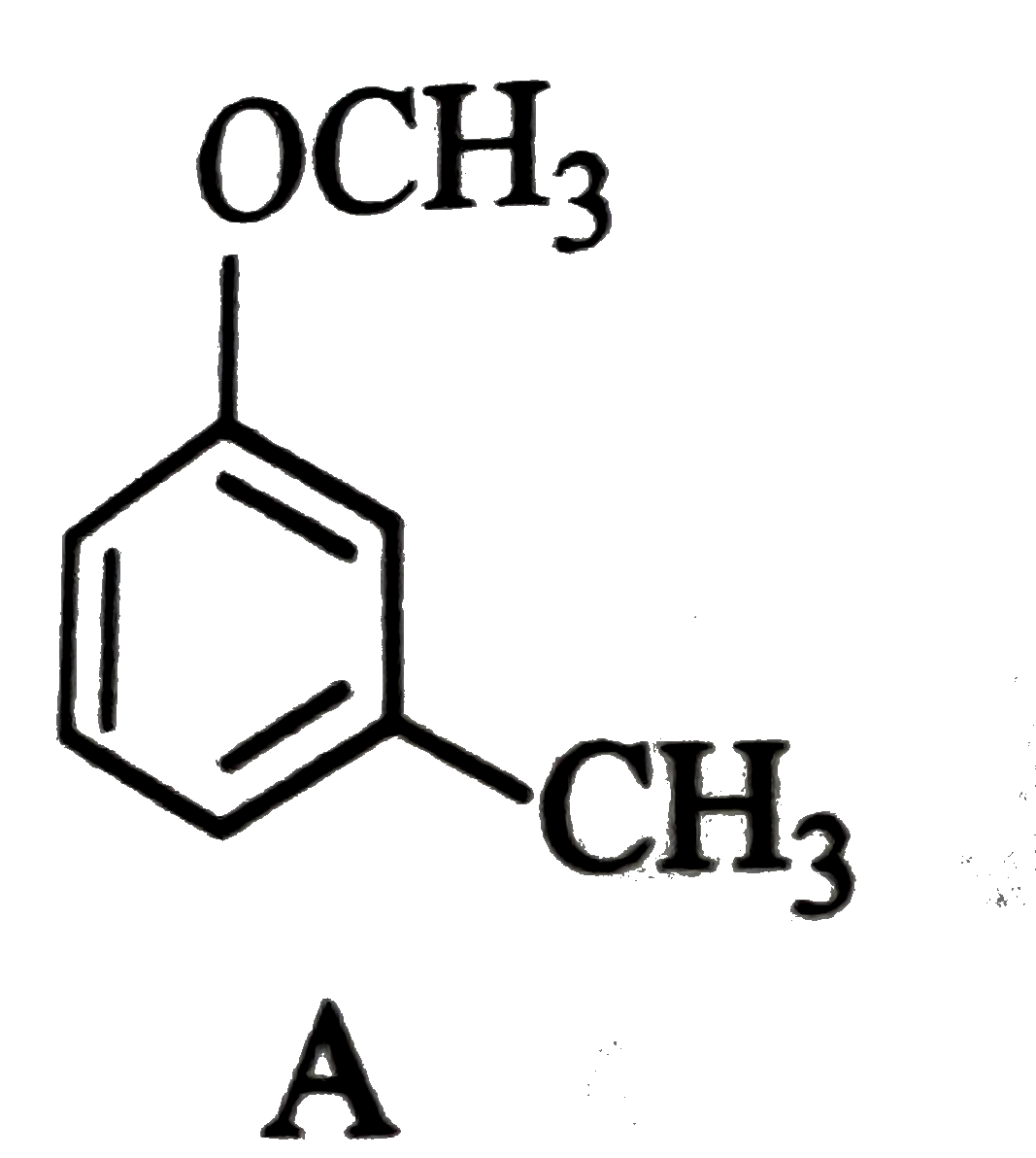 The major product obtained on monobromination (with Br(2)//FeBr(3)) of the following compound A is