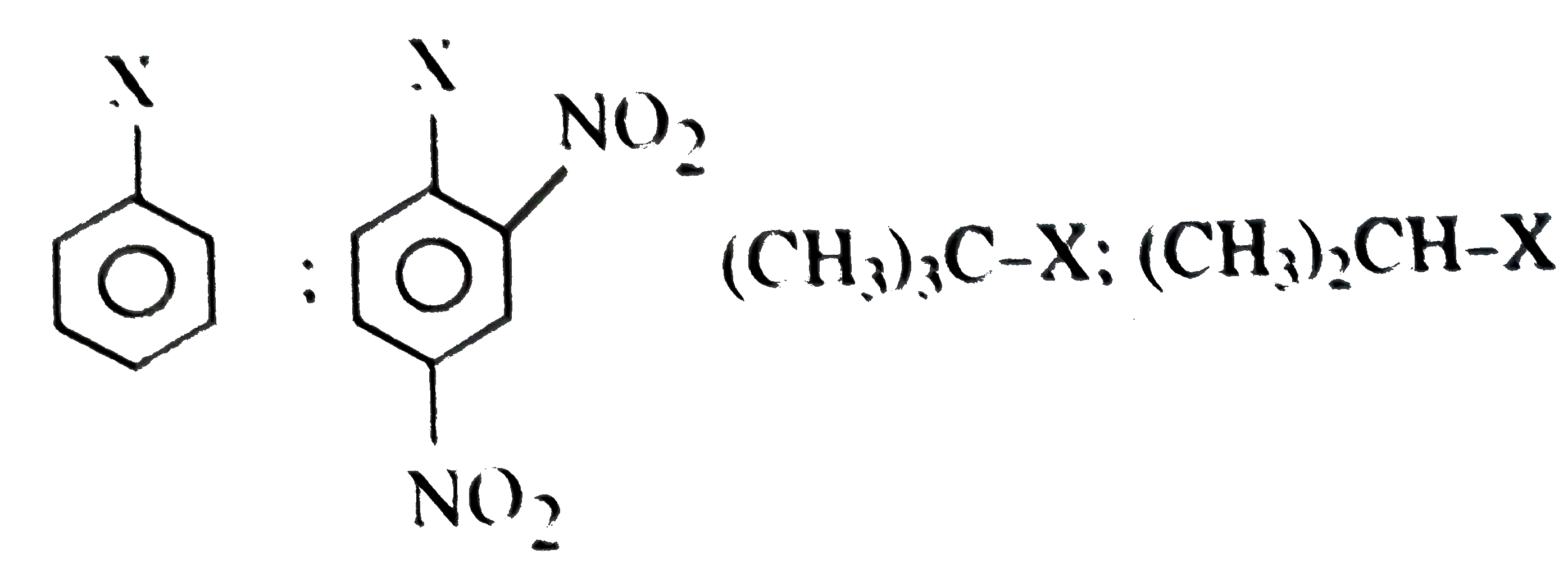 The correct order of increasing reactivity of C-X bond towards nucleophile in the following compounds is :