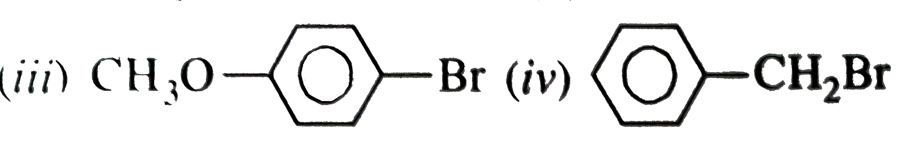 The correct order of reactivity of following compounds in nucleophilic substitution reaction is   (i) CH(3)Br   (ii)  CH(3)Cl