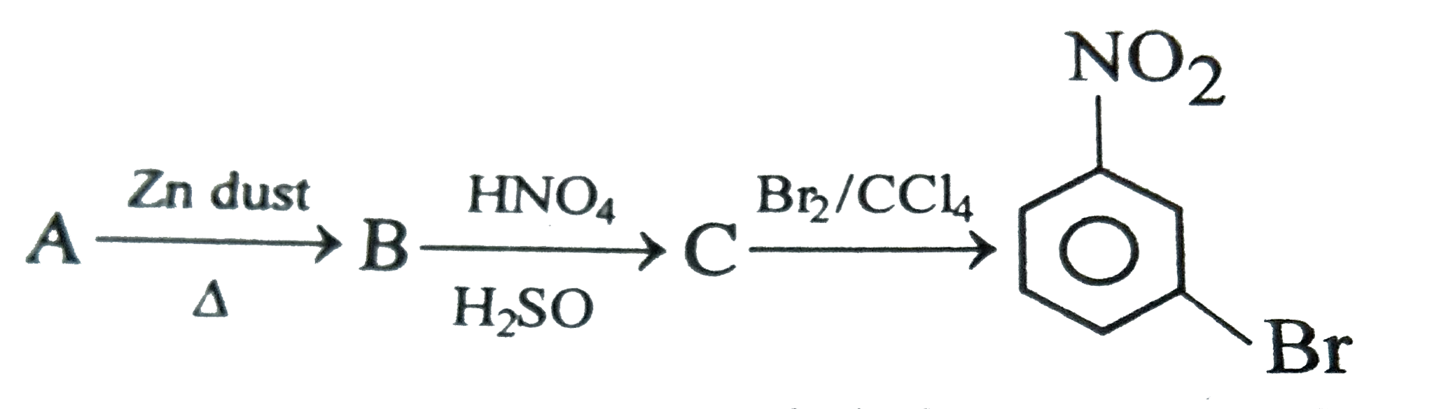 The starting compound A in the reaction is