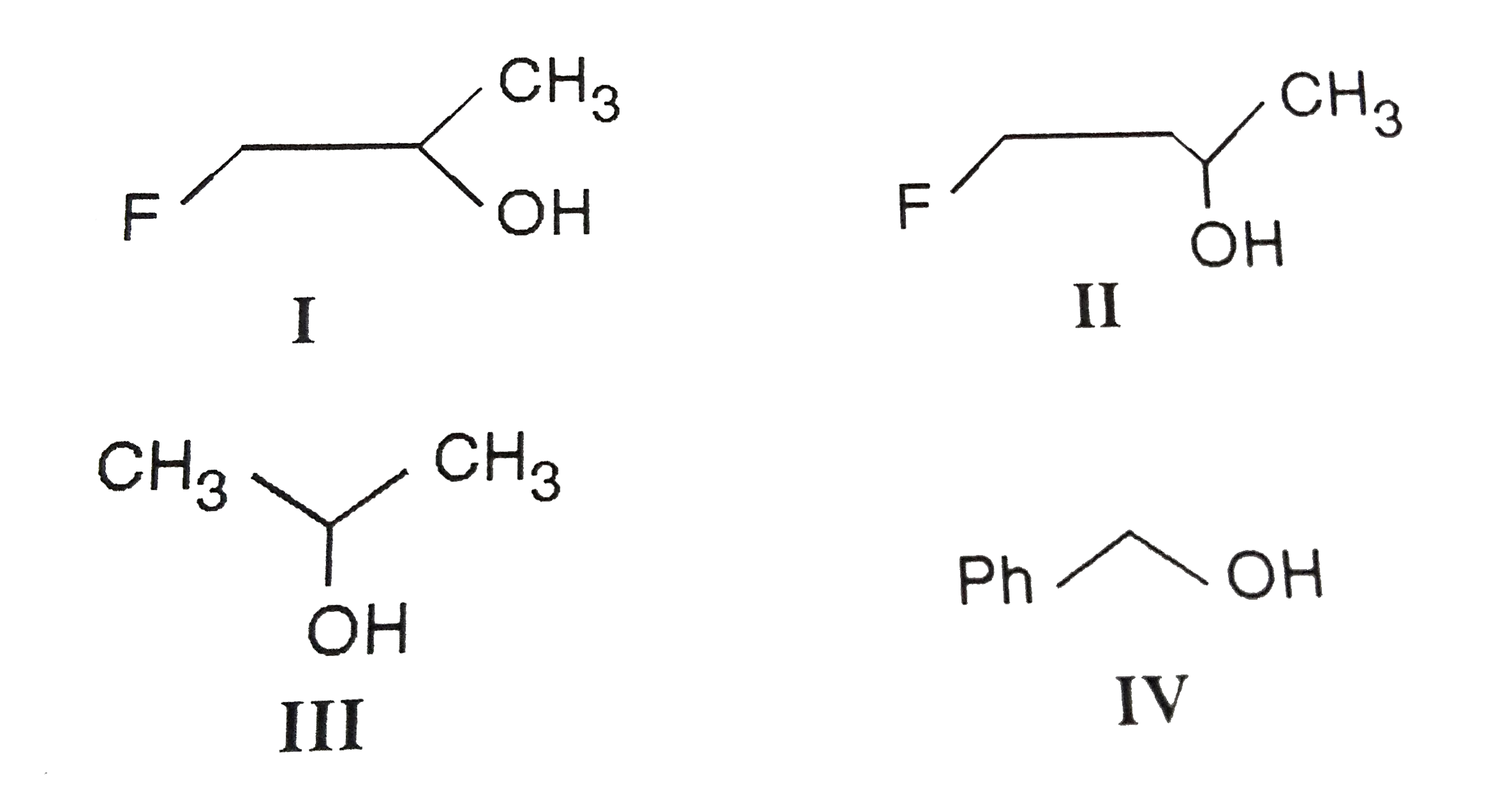 The order of reactivity of the followin alcohols towards conc. HCl is