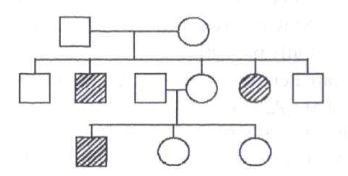 Study the pedigree chart given below: What does it show?