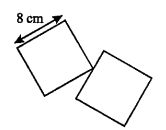 What is the total area of the 2 identical squares shown below?