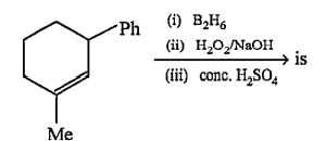 The major product of the following reaction sequence,