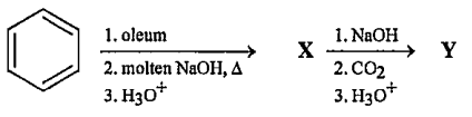 The major products X and Y in the following sequence of transformations    are
