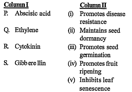 Match the plant hormones in Column I with their primary function in Column II. Choose the CORRECT combination.