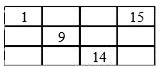 It is possible to arrange eight of the nine numbers 2, 3, 4, 5, 7, 10, 11, 12, 13 in the vacant squares of the 3 by 4 array shown below so that the arithmetic average of the numbers in each row and column is the same integer.           The arithmetic average is