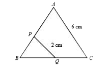 ABC is an equilateral triangle with side 6 cm. BPQ is a small equilateral triangle of side 2cm cut out from ABC. How may such small triangles can be cut out from ABC