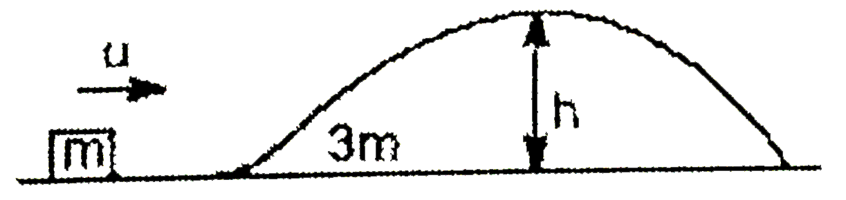 A small puck of mass m asn velcity v slider along a horizonal plane. The puck meets a