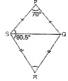 PQRS is a kite. angle P = 70^(@), angle S = 90.5^(@), angle R equals