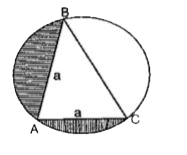 If BC passes through the centre of the circle, then area of the shaded region in the given figure is :