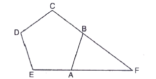 ABCDE is a regular pentagon. CBF and EAF are straight lines. What kind of triangle is triangle ABF?