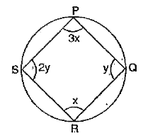 PQRs is a cyclic quadrilateral. Find the measure of angle P and angle Q.