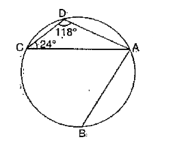 AB, AC are equal chords of the circle ABCD. Calculate angle BAD.