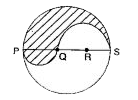 PQRS is a diameter of a circle, the lengths of PQ, QR and RS are equal Semi circle are drawn on PQ and QS to create the shaded figure or given. What is the perimeter of the shaded figure .